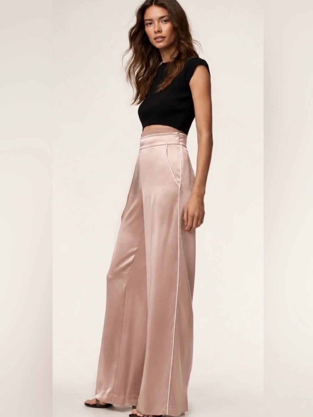 Wilfred Satin Dress Pants in Blush Pink